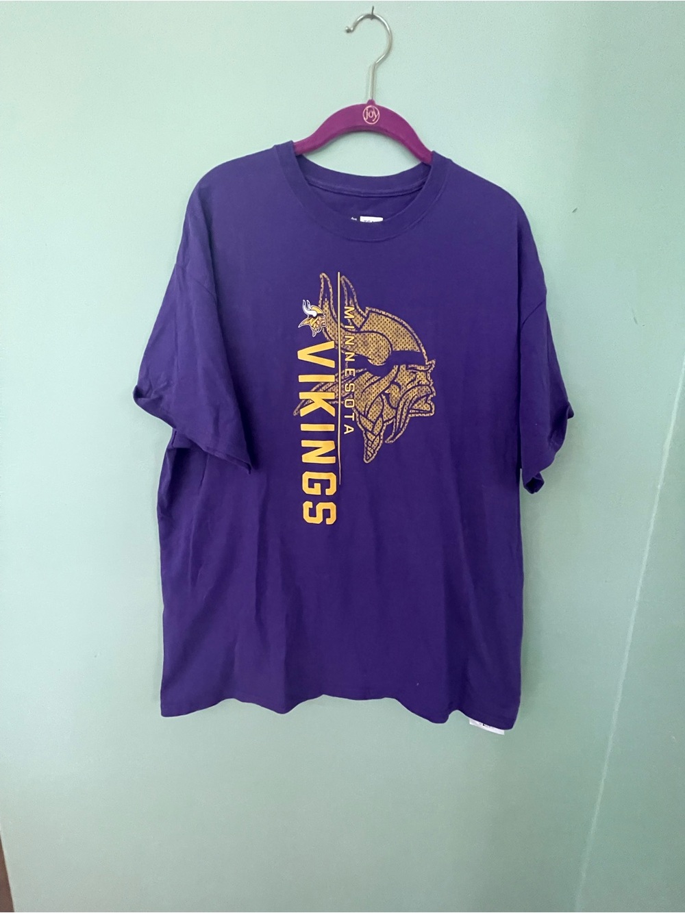 NFL team apparel Minnesota Vikings Purple and Gold Graphic Tee xl